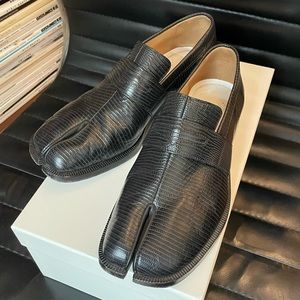 Maison Margiela embossed Tabi-toe loafers